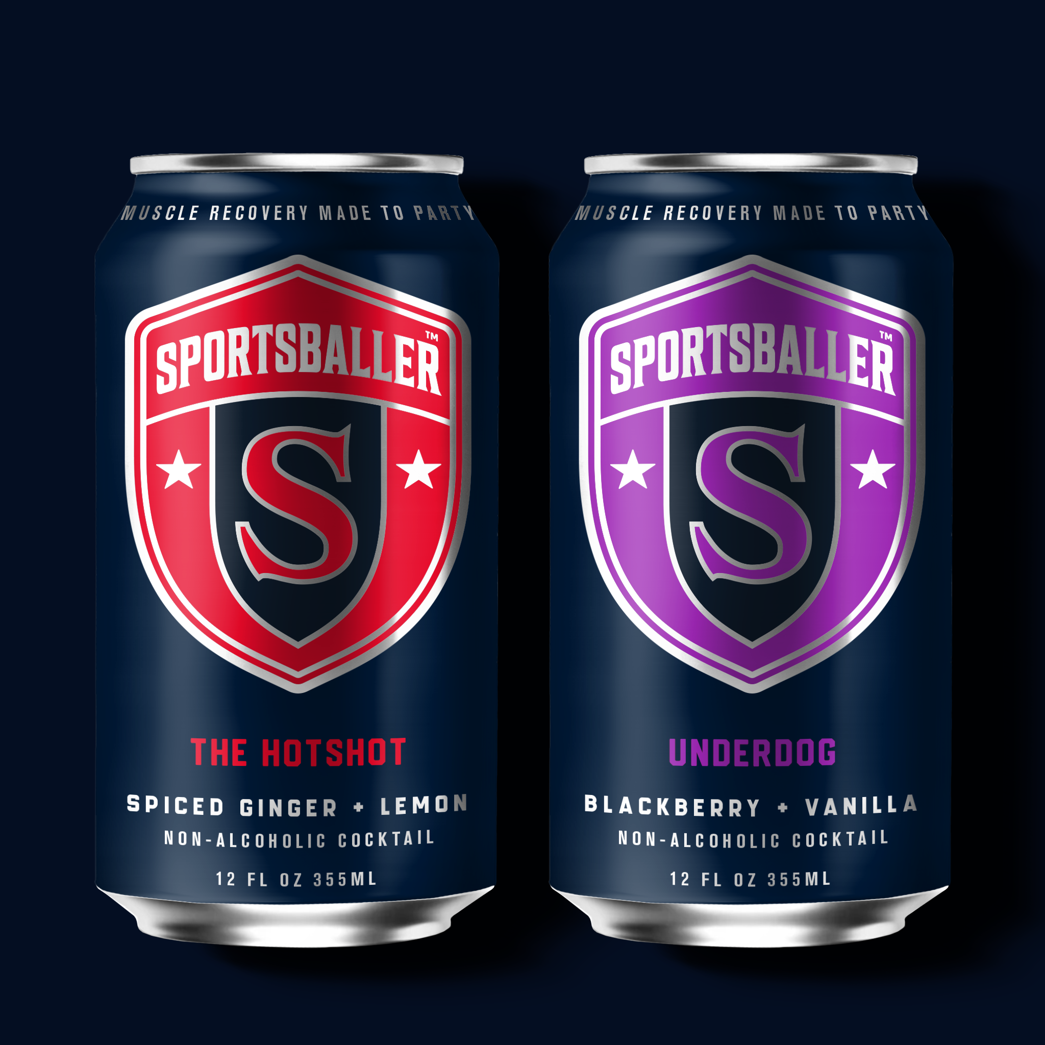 Sportsballer Duo 3 is a two flavor variety pack of delicious non-alcoholic cocktail seltzers with creatine, protein and functional wellness benefits for muscle recovery and mood including three cans each of The Hotshot and Underdog flavors. 